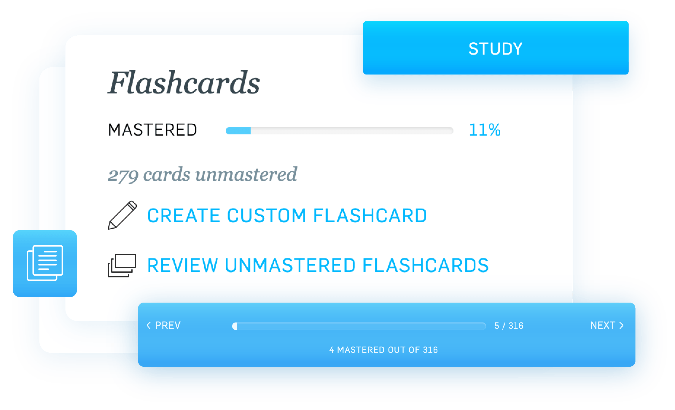Master flashcards